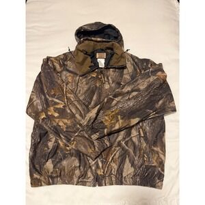 Sports Afield Camo Hooded Jacket Men Real Tree Outdoor Hunting